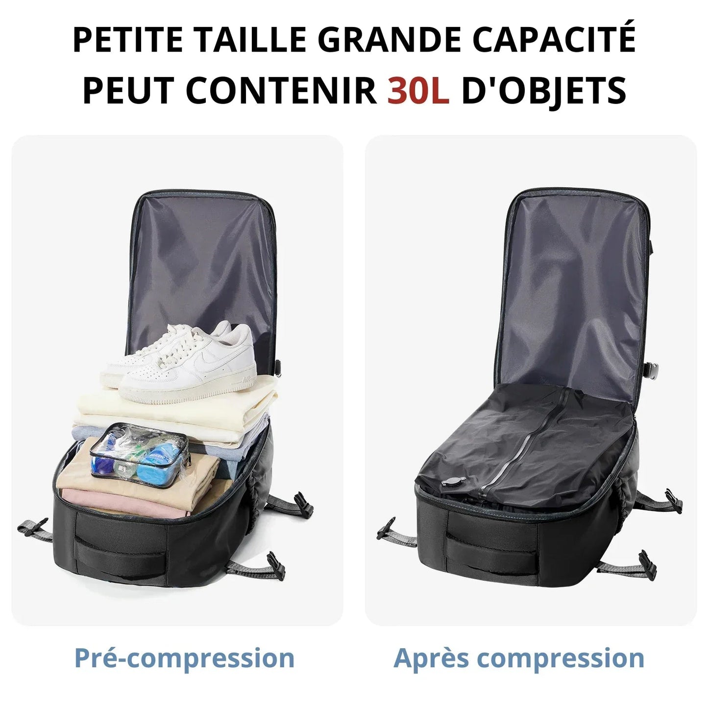 Sac à Dos Cabine - Système de Compression Sous Vide Intégré Lovaggo