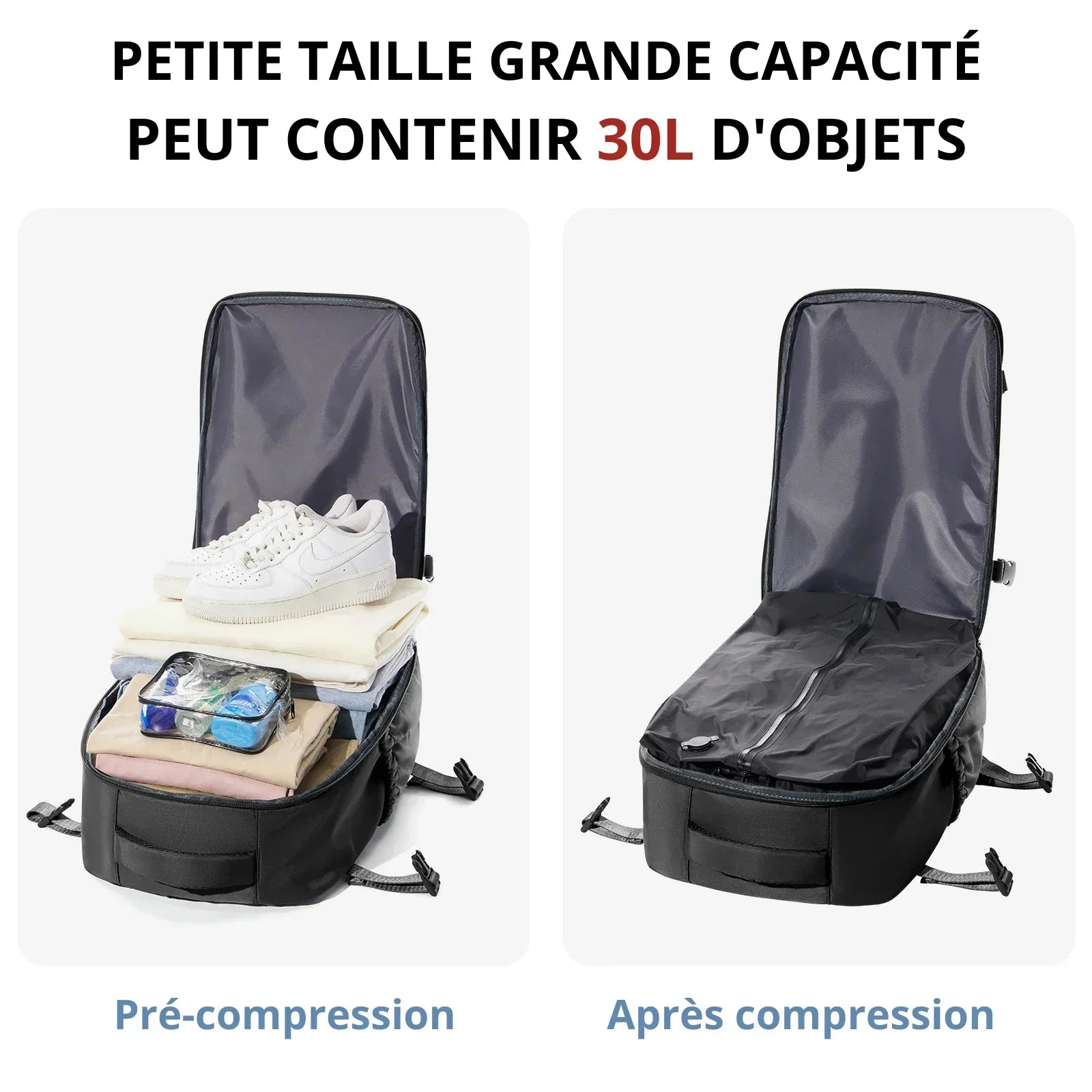 Sac à Dos Cabine - Système de Compression Sous Vide Intégré Lovaggo