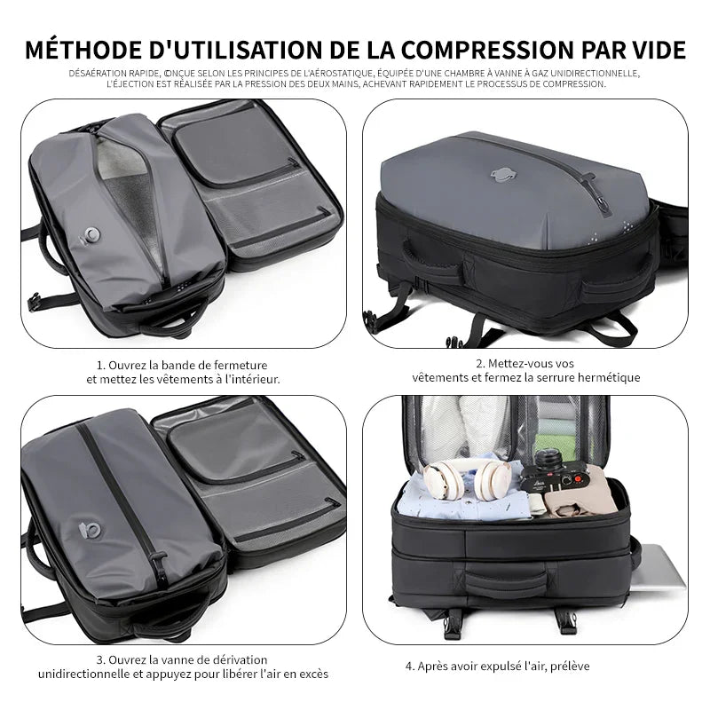Sac à dos à compression sous vide - Format cabine Sac cabine